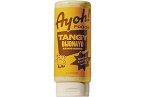 Ayoh Foods, Mayo Gone Wild, Made by Molly Baz - Easy to Squeeze, Perfect for; Sandwiches, Burgers, Fries, Nuggets, Wraps & Dips (1 Pack, Tangy Dijonayo)