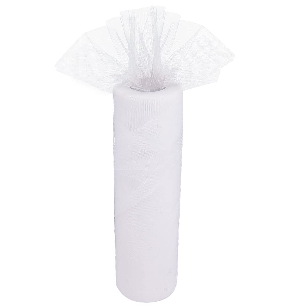 Time to Sparkle 30cm x 25m/ROLL Wide White Tulle Roll Fabric Spool Tutu Party Birthday Wraping Crafts Bridal Bow Skirt Wedding Decor