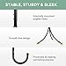 Cozzine Coat Rack Coat Tree Hat Hanger Holder 11 Hooks for Jacket Umbrella Tree Stand with Base Metal (Black)