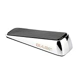 Idealeben  5.5 Ounces Stainless Steel and Rubber Heavy Doorstop, Black / Silver