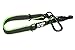 Dog Seatbelt Strap by 2PET - Adjustable Dog Seat Belt for All Breeds – Use with Harness – All Car Makes – Carabiner Clip Leash – Green and Black