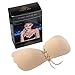 [NEW VERSION FBA] Adhesive Bra, Push Up Strapless Bra with Drawstring Reusable Invisible Silicone Backless Bras for Women (Cup B, Nude)