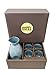 Happy Sales HSSS-BLU03, 5 piece Ceramic Sake set - Grey Blue