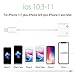 Lightning to 3.5mm Aux Headphone Jack Audio Adapter for iphone 7/8/X/7 plus/8 plus (Support iOS 10.3, iOS 11), Cone 2 in 1 Lightning Adapter and Charger (White)