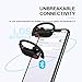 Amuoc Bluetooth Headphones - Wireless Earbuds with Mic HD Stereo Noise Cancelling Waterproof IPX7 for Sport Running Gym - Earphones Compatible (Over The Ear, Black)