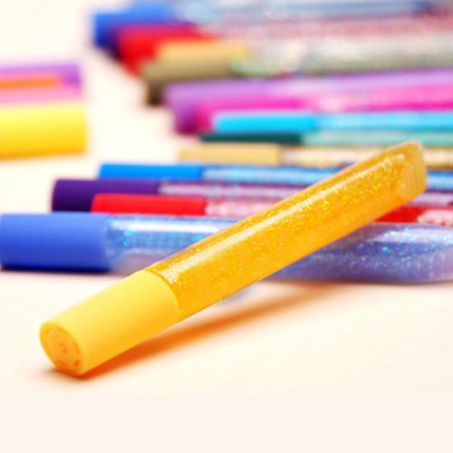 Elmer's 3D Washable Glitter Glue Pens, 31 Rainbow and Glitter Colors