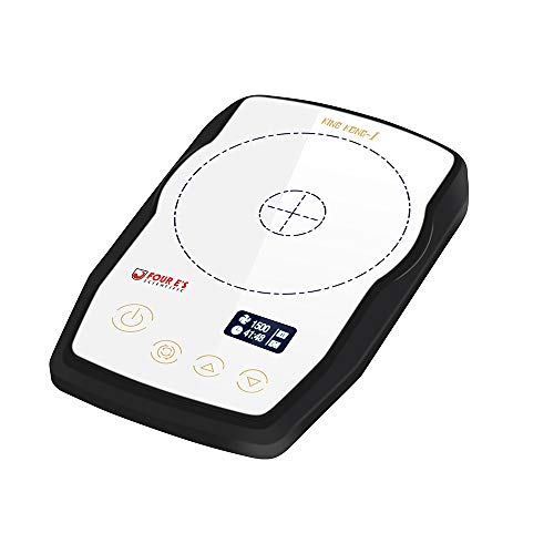 Ultra-Flat Mini Magnetic Stirrer - Four E's Scientific Compact Labware 15-1500RPM with Tempered Glass Set-up Plate 1000 ml max. - Portable Appliance with OLED Display Touch Key