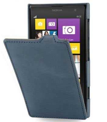 StilGut UltraSlim Genuine Leather Case for Nokia Lumia 1020, Old Style Ocean Blue โ image 1