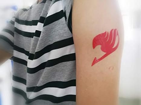 Extree Fairy Tail Red Temporary Tattoo For Natsu Disposable Body Tattoo Paper For Kids Adult Long Lasting Waterproof Red Buy Online At Best Price In Uae Amazon Ae