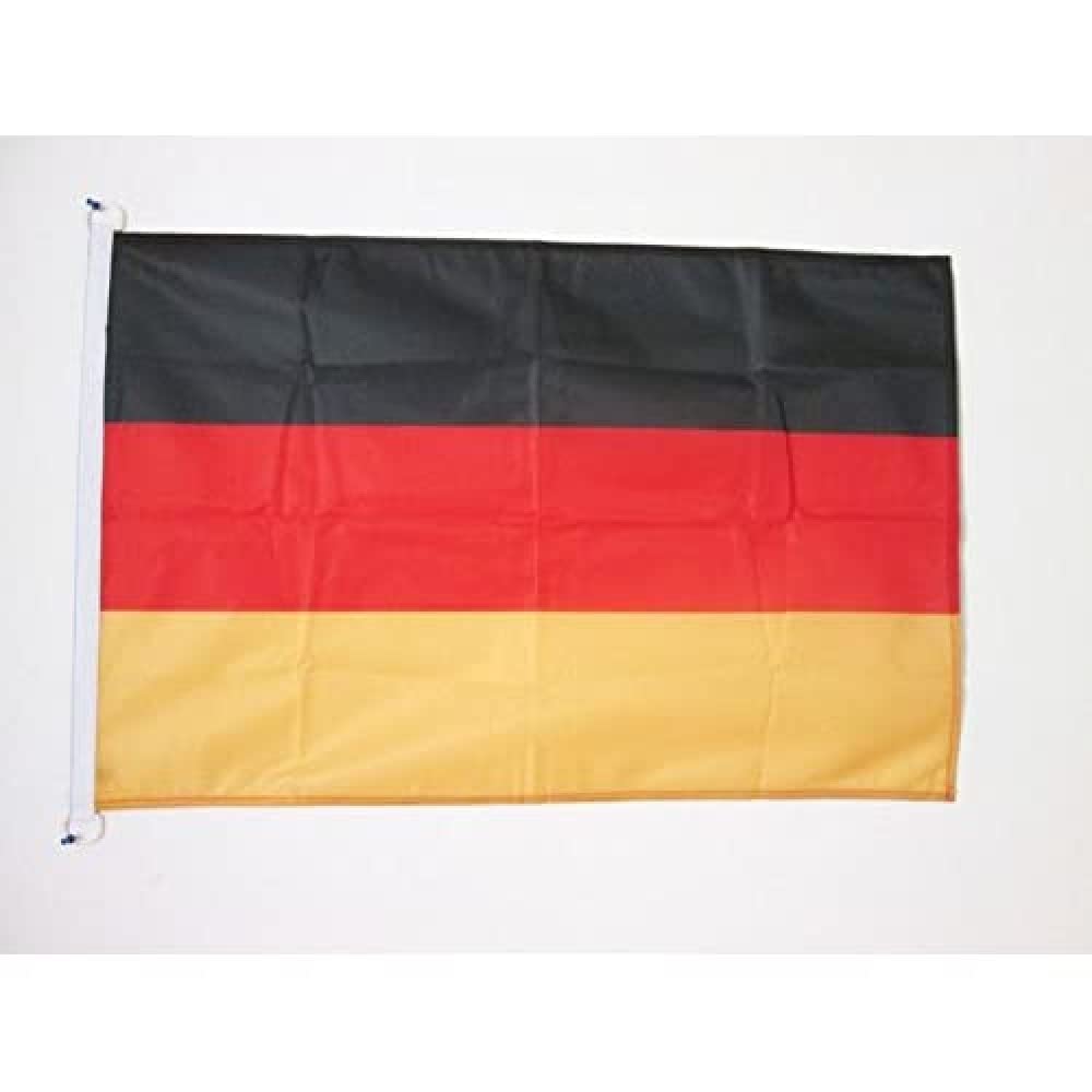 AZ FLAG - Germany Flag - 2x3 Ft - For Outdoor - German Banner Knitted Polyester with Two Plastic Rings - Fade Resistant - Vivid Colors - 2' x 3' Feet - 90x60 Cm