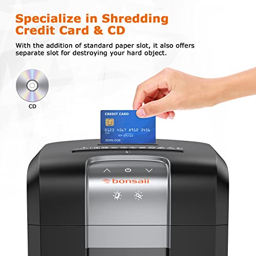 Bonsaii 240 Minutes 18 Sheet Paper Shredder, Heavy Duty Cross Cut