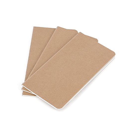 Wanderings Traveler's Journal Perforated Inserts - Lined Refills with Detachable Pages - Set of 3 - for Leather Travel Journals, Writers, Diaries and Planners - 8.25 x 4.25 Inch (21cm x 11cm)