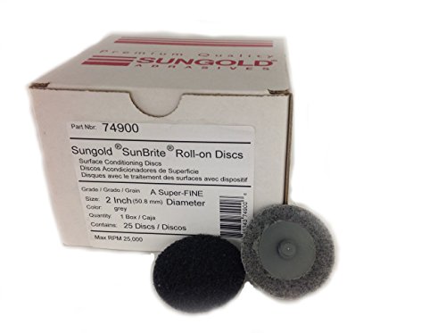 Sungold Abrasives 74900 Super-Fine Non Woven Surface Conditioning R-Type Quick Change Disc, 2-Inch, Grey