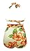 Cocoship Retro Peach Hibiscus & Beige Floral Halter High Waisted Bikini Bathing Suit Swimsuit XXL(FBA)