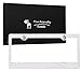 The Friendly Swede Sparkle Crystal Bling License Plate Frame with 8 Crystal Rows in Gift Box (Clear)