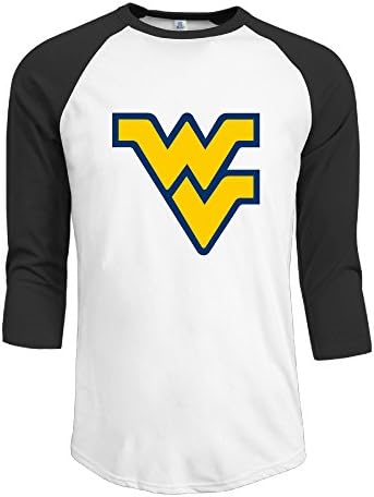 Men's West Virginia Mountaineers 3/4 Sleeve Blended Shirts Athletic Jersey