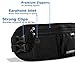Money Belt & Passport Holder for Travel (Black) - Secure RFID Blocking Travel Wallet for Men and Women Hidden