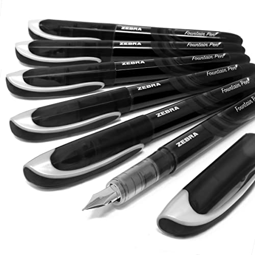 ZEBRA Fuente Disposable Fountain Pen Black Ink Pack of 6 Pricepulse