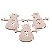 Christmas Wooden Crafts Hanging Ornaments Christmas Tree Decoration Unfinished Wood Cutouts for DIY Blank Slices to Paint (10PCs Snowman Style)
