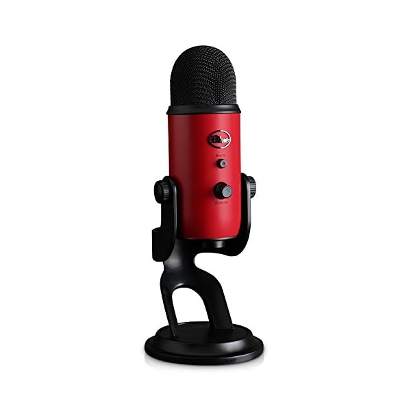 BLUE Yeti Red USB Mikrofon Bundle mit Knox Studio Ständer, Studio Kopfhörer und Popfilter (4 Stück) – Bild 8