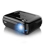 Projector, LESHP Video Projector 1080P HD Home Theater Movie Projectors 3200 Luminous Efficiency Backyard Outdoor LCD Support Laptop Xbox VGA USB Speaker HDMI for Computer TV Laptop Gaming SD