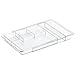 mDesign Cosmetic Make Up Organizer Expandable Vanity and Drawer Organizer, Clear