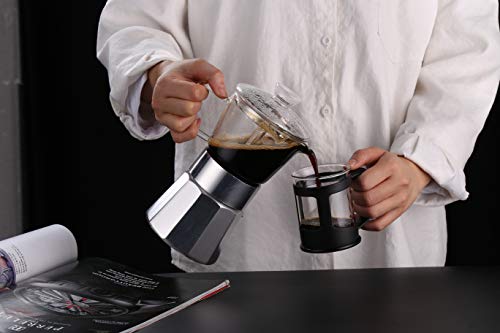 SIXAQUAE Espressokocher,Stovetop Coffee Maker,Kaffeekocher, italienische Kaffeemaschine Percolator, Klassische… – Bild 7