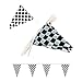 Tytroy Racing Pennant Flag Banners Black White Checkered Nascar Race Car Party Decor 100ft