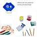 12 Pccks Double Holes Manual Pencil Sharpener-Handheld Plastic Crayon Sharpener with Receptacle for Regular or Oversize Pencil &Crayons