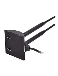 Eightwood   Antena doble WiFi con conector RP SMA macho, antena de doble correa de 2,4 GHz y 5,8 GHz, base magnética para WiFi Wireless Router Mobile Hotspot