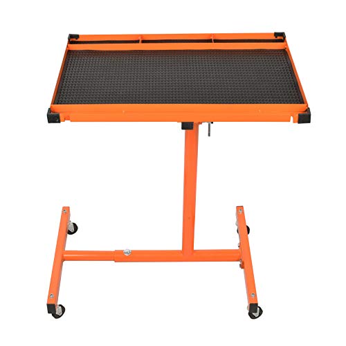 Heavy Duty Adjustable Work Table With Drawer, Rolling Tool Table For