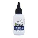 4-Legger All Natural Dental Powder - Mint Fresh with Peppermint Essential Oil - Holistic Oral Hygiene Care - Safer than Traditional Dog Toothpaste for Plaque and Tartar Control - USA - 3 oz