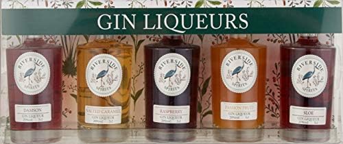 Riverside Spirits Gin Liqueurs Gift Pack, 5 x 50ml