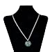 LUREME Time Gem Series Silver Tone Chain Disc Charm Necklace for Girls Women Teens(Life Tree) (01002596)