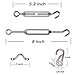 Stainless Steel Globe Lights Kit,String Light Suspension Kit,Outdoor Light Guide Wire,Includ 150 FT Wire Rope Cable,Turnbuckle and Hooks