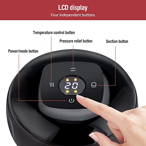 AIHAOYU Smart Cupping Therapy Set,Upgrade Cellulite Remover Massager,Rechargeable 4 in 1 Vacuum Therapy Machine for Pain Relief, Electric Gua Sha Cupping Massage Tool (12 Level-Black)
