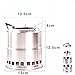 EIALA Potable Stainless Steel Wood Burning Camping Stove,Solidified Alcohol Stove Outdoor Cooking Picnic BBQ Camping