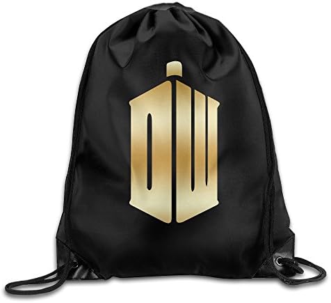 Doctor Who Tardis Gold Logo Drawstring Backpack Bag