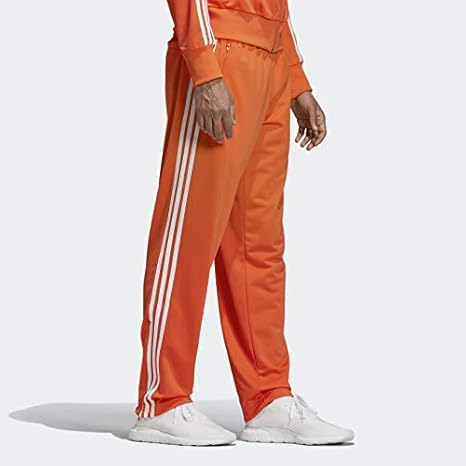 orange adidas pants mens
