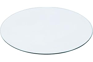 ATSNOW 47.2" Round Glass Table Top, 3/8" Thick, Tempered Glass, Flat Polished Edge