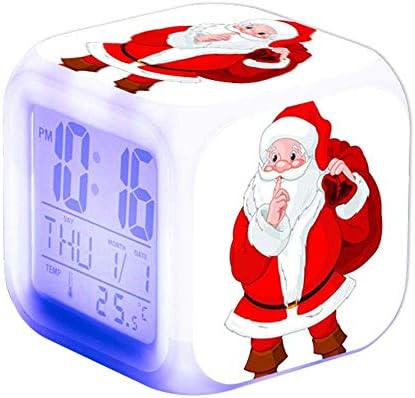 Immagini Di Babbo Natale Colorate.Orpersist Sveglia Babbo Natale Modello Led Multifunzione Orologio Colorato Regali Di Natale Decorazione Desktop Stile A5 Amazon It Casa E Cucina