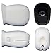 Silicone Case Skin with Dual Layer Sunshade Design, Clear (Not Fuzzy) Night Vision - Sun Glare UV Weather Protection Cover Compatible with Arlo Pro & Arlo Pro 2 Camera, 3 Pack (White)