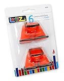 LolliZ Birthday Candles Construction Cones. Pack of 6. Orange with Black