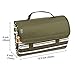 yodo Outdoor Picnic Blanket Water-Resistant for Camping Hiking Festivals,Spring Summer Olive Stripe