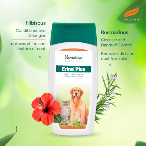 Himalaya Erina Plus | Coat Cleanser with Conditioner | 200 ml | For Shiny, Healthy & Smooth Coat | With Hibiscus & Neem 2