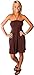 Alki'i One-Size-fits-All Ruffled Tube Dress/Coverup - Brown