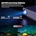 Wi-Fi Mini Outdoor Projector, Portable Projector for Outdoor Movies, 5500lux, 1080P Full HD Supported, Wireless Screen Mirroring for iPhone/ Android/ Laptops/ Windows, Black