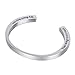 HOUSWEETY Stainless Steel Engraved Urn Bracelet - Memorial Ash Keepsake - Cremation Jewelry