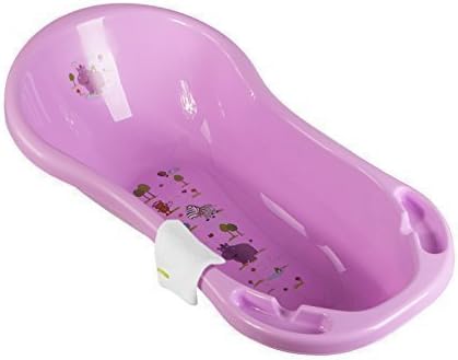 Baby Bathtub XXL 100 cm Hippo Purple + Wash Mitt