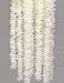 Flojery 3.28 Feet Artificial Wisteria Vine Silk Flower String Fake Hanging Garland For Wedding Party Garden Wall Decor(Pack of 10,White) primary
